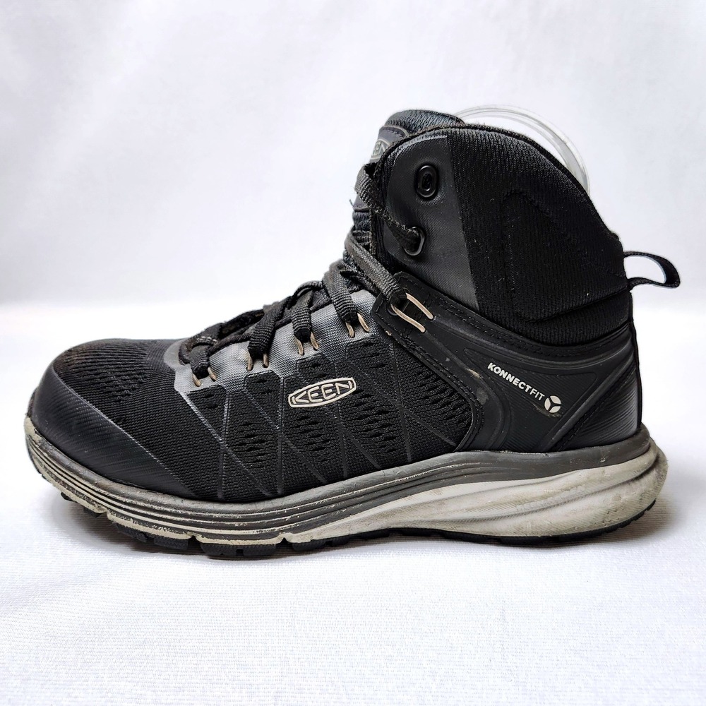 KEEN REGEN KONNECT FIT CARBON TOE WORK BOOTS WOMENS 8 WIDE BLACK UTILITY SHOES